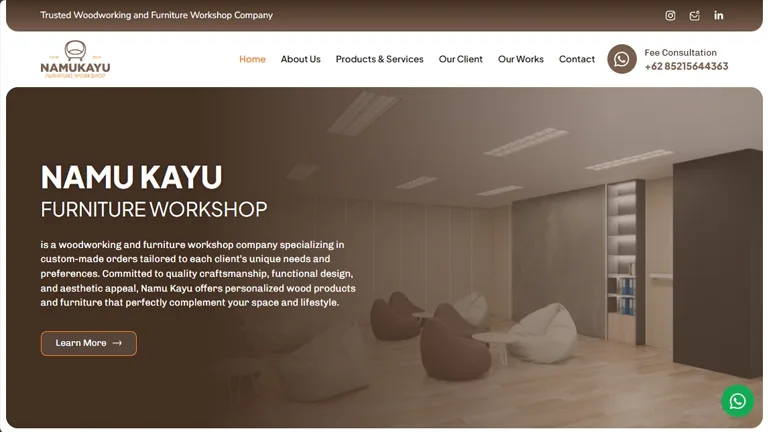 Namu Kayu Portfolio Juraganweb